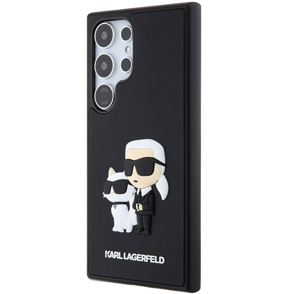 Oryginalne Etui KARL LAGERFELD hardcase 3D Rubber Karl&Choupette KLHCS24L3DRKCNK do Samsung Galaxy S24 Ultra czarny