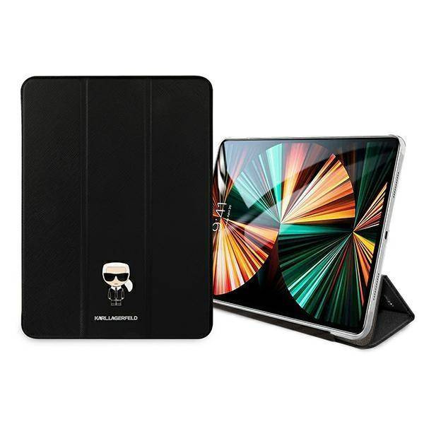 Original Case IPAD PRO 12,9" 2021 Karl Lagerfeld Book Cover Saffiano Karl Iconic (KLFC12OKMK) black