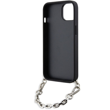 Karl Lagerfeld KLHCP14SSACKLHPK iPhone 14 6.1" czarny/black hardcase Saffiano Monogram Chain