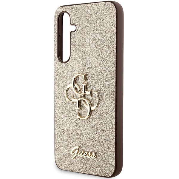 Guess nakładka do Samsung S23 FE GUHCS23FEHG4SGD GUESS HC FIXED GLITTER BIG 4G złota