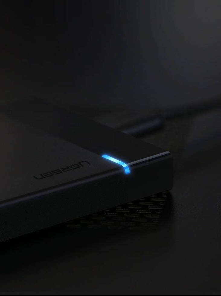 Ugreen kieszeń na dysk HDD SSD obudowa dysku SATA 2,5'' USB 3.0 czarny (30847)