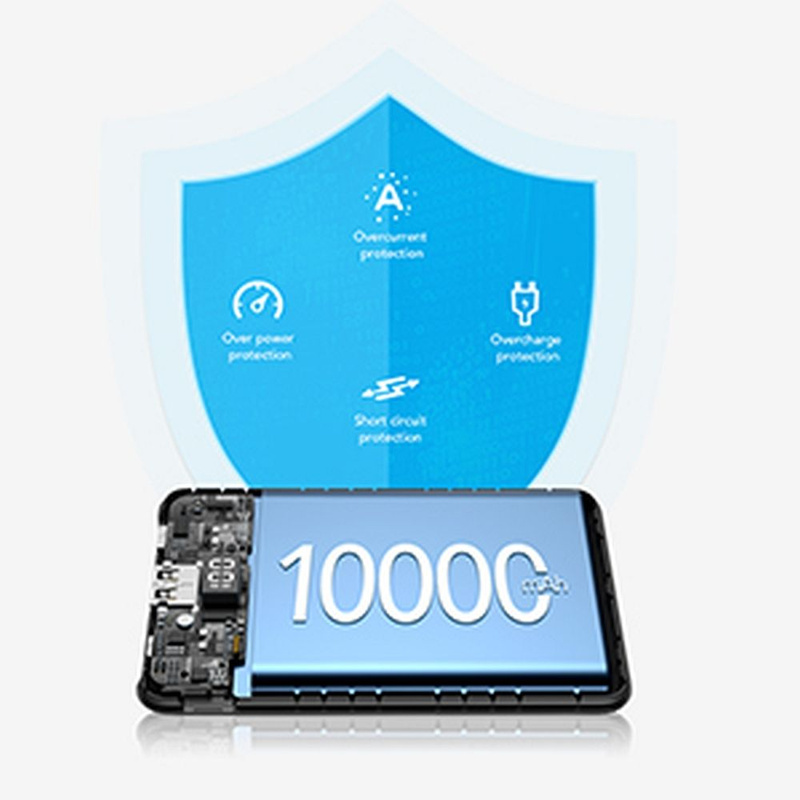 Bateria zewnętrzna (Powerbank) VEGER S11 - 10 000mAh LCD Quick Charge PD 22,5W czarny (W1140)