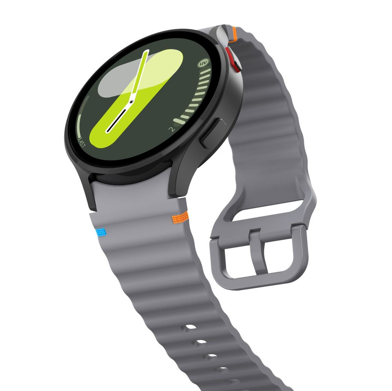 Pasek Tech-Protect Silicone Sport na Samsung Galaxy Watch 4 / 5 / 5 Pro / 6 / 7 / FE - szary
