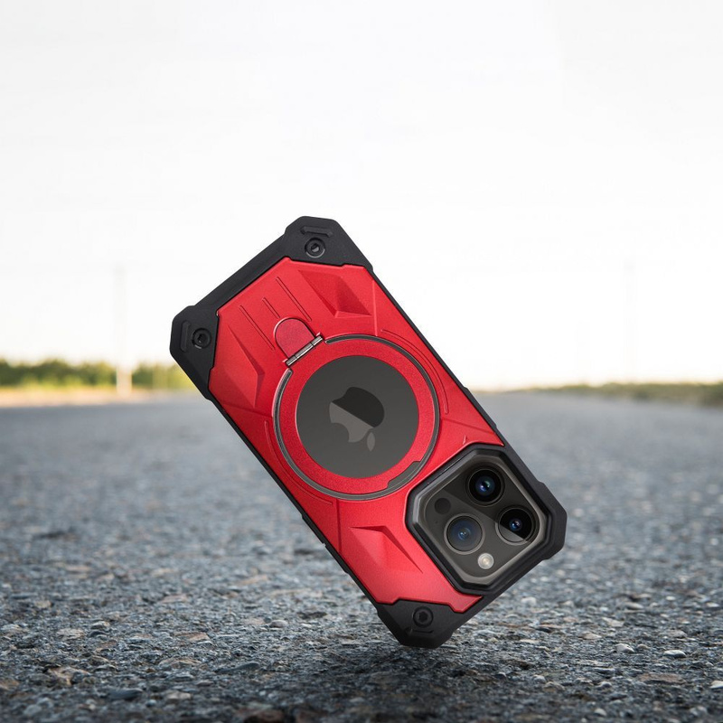 Futerał Armor Mag Cover kompatybilny z MagSafe do IPHONE 15 PLUS czerwony