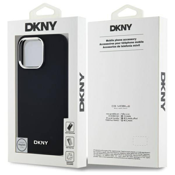 Original Handyhülle IPHONE 14 PRO MAX DKNY Hardcase Plain Logo MagSafe (DKHMP14XPSCMCLK) schwarz