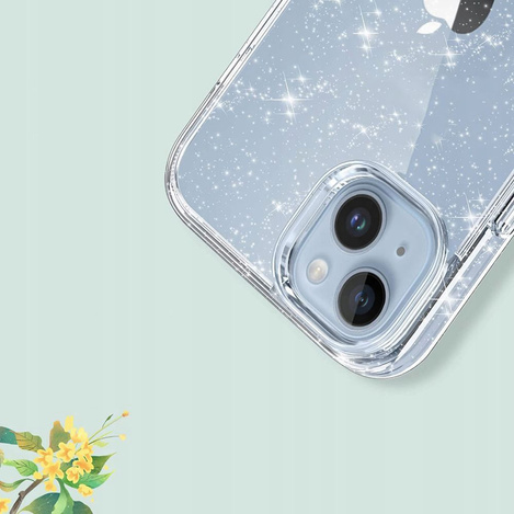 Etui SAMSUNG GALAXY S23 FE Tech-Protect Flexair Hybrid Glitter transparentne