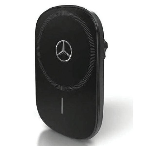 Uchwyt indukcyjny Mercedes Silver Stars MagSafe 15W do kratki wentylacyjnej lub na szybę - czarny