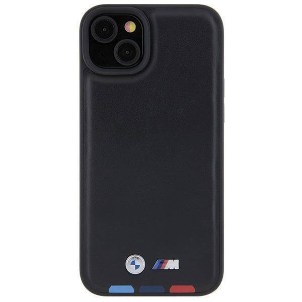BMW BMHCP15M22PTDK iPhone 15 Plus 6.7&quot; black/black Leather Stamp Tricolor