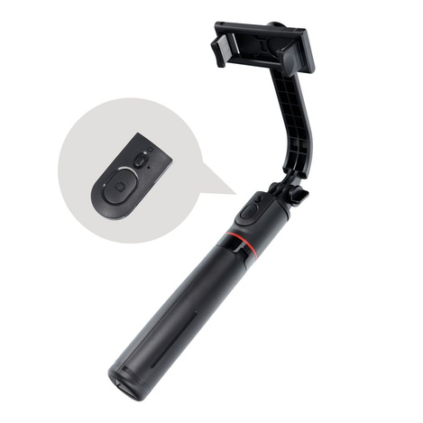 Zestaw / uchwyt selfie z pilotem na bluetooth tripod czarny SSTR-13