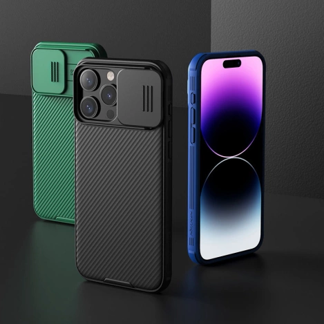 Nillkin CamShield Pro Magnetic Case for iPhone 15 Pro Max with Camera Protector - Blue