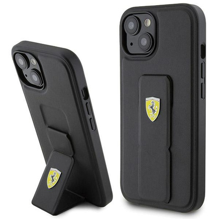 Ferrari nakładka do iPhone 15 6,1" FEHCP15SGSPSIK HC GRIP STAND PU