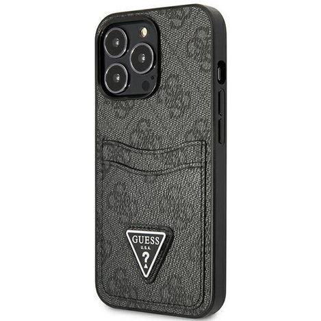 Schutzhülle IPHONE 13 PRO Guess Hardcase 4G Triangle Logo Cardslot (GUHCP13LP4TPK) schwarz