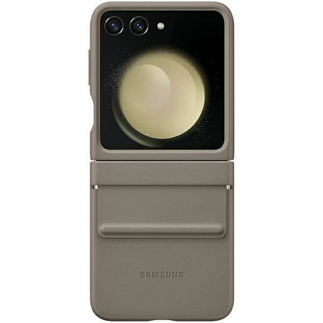 Eco-leather case for Samsung Galaxy Z Flip 5 - brown
