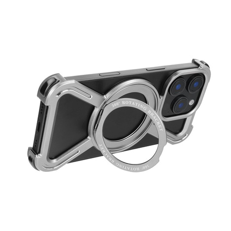 Futerał TITANIUM Escort do IPHONE 15 PRO MAX srebrny