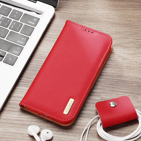 Dux Ducis Hivo Leather Flip Cover Genuine Leather Wallet for Cards and Documents iPhone 14 Pro Max Black
