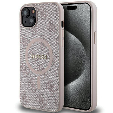 Oryginalne Etui GUESS Hardcase GUHMP14SG4GFRP do iPhone 14 (Kompatybilny z Magsafe / 4G Ring classic logo / różowy)