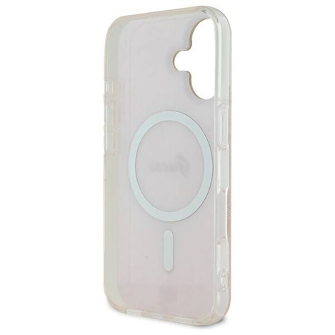 Original Case IPHONE 16 PLUS Guess Hardcase IML 4G MagSafe (GUHMP16MH4STP) pink
