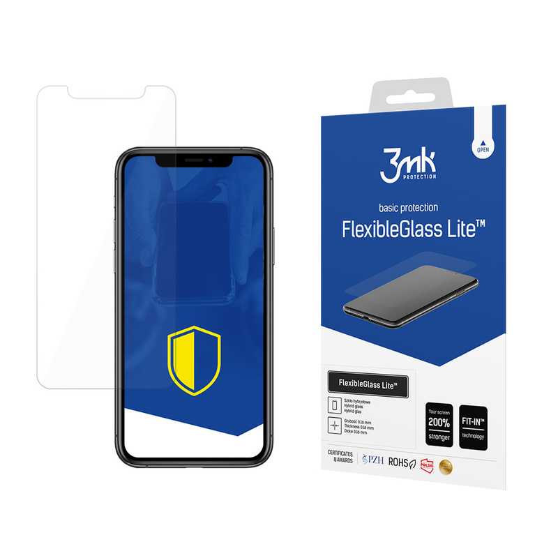 Szkło Hybrydowe IPHONE X / XS / 11 PRO 3mk Flexible Glass Lite cienkie (0.16mm)