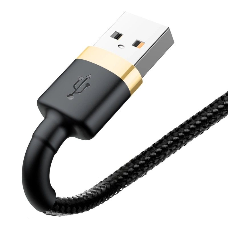 Baseus Cafule Cable - Kabel połączeniowy USB do Lightning, 1.5 A, 2 m (złoty/czarny)
