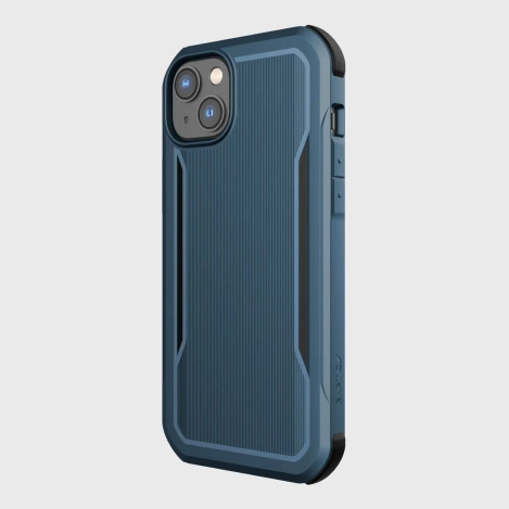 Raptic X-Doria Fort Case iPhone 14 Plus mit gepanzerter blauer MagSafe-Hülle