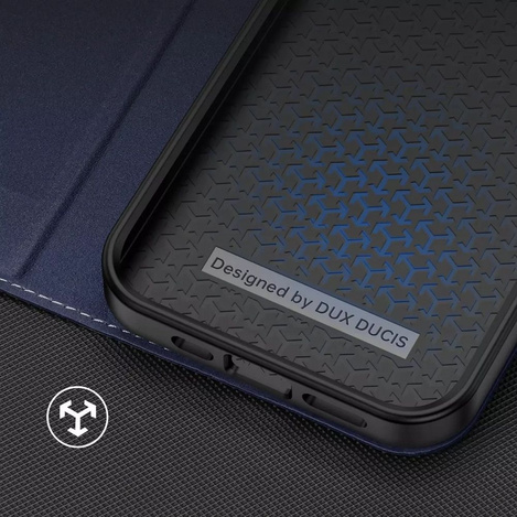 Dux Ducis Skin X2 Hülle für iPhone 14 Pro Max Hülle mit Magnetklappe blau