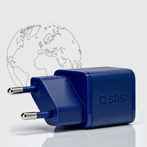 SBS TETRGAN1C20B 20-W-GaN-Netzwerkladegerät mit Power Delivery – blau