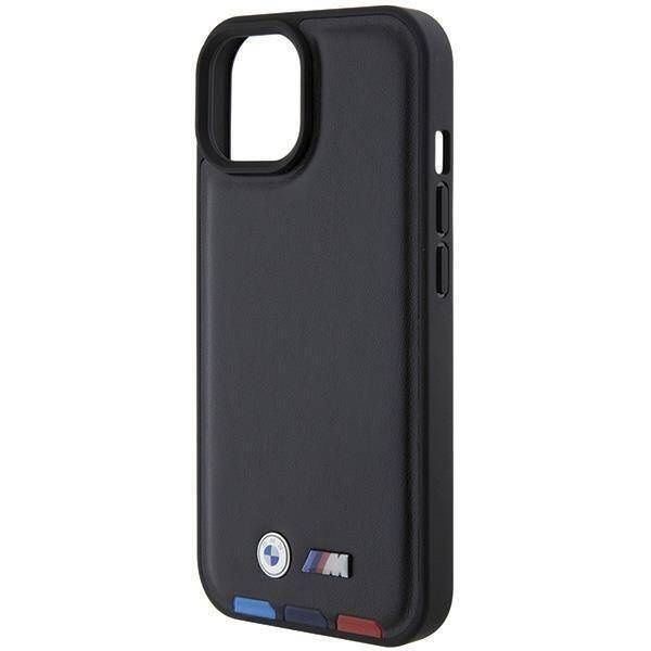 BMW BMHCP15S22PTDK iPhone 15 6.1&quot; black/black Leather Stamp Tricolor