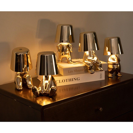 Lampka nocna GOLD MAN Art Deco siedzący (wzór 6) MLTL