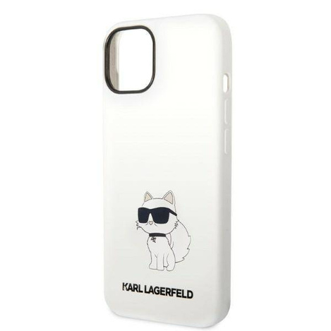 Karl Lagerfeld nakładka do iPhone 14 Plus 6,7" KLHMP14MSNCHBCH biała hard case Magsafe Silicone NFT Choupette