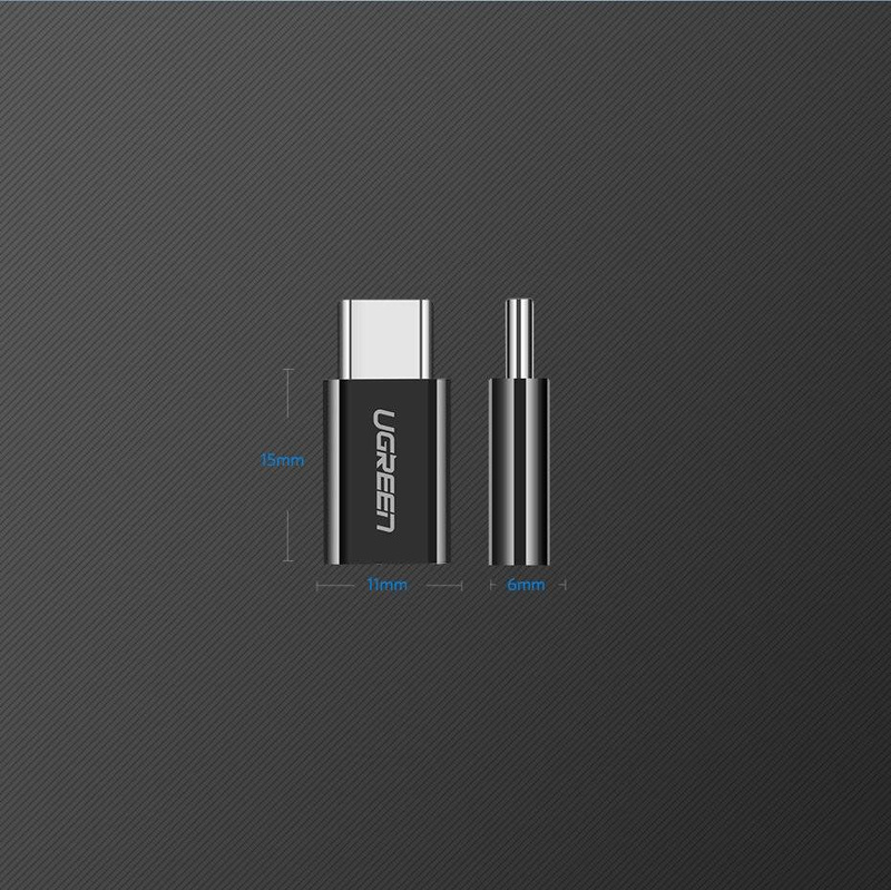 Ugreen adapter przejściówka z micro USB na USB Typ C czarny (30391)