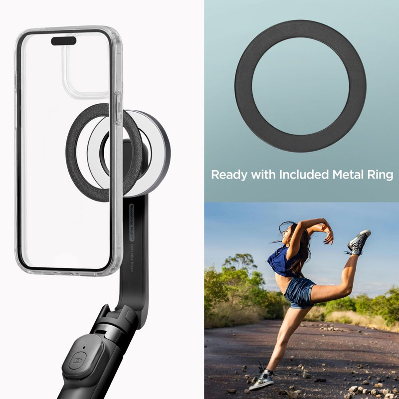 Spigen Selfiestick S571W MagSafe Tripod   Bluetooth czarny/black AMP07656