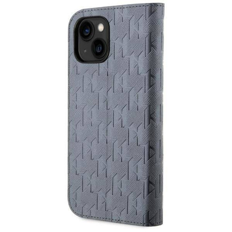Karl Lagerfeld KLBKP14SSAKLHPG iPhone 14 6.1&quot; bookcase silver/silver Saffiano Monogram