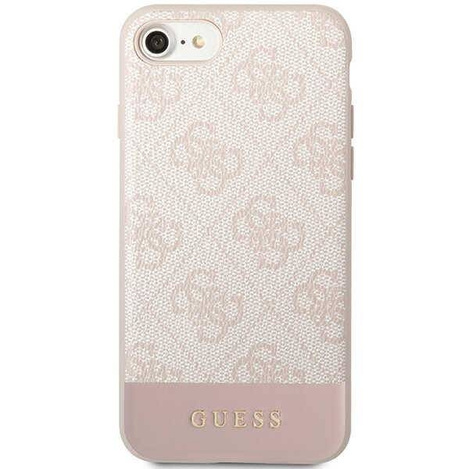 Guess GUHCI8G4GLPI iPhone 7/8/SE 2020/ 2022 rosa/rosa Hartschale 4G Stripe Collection