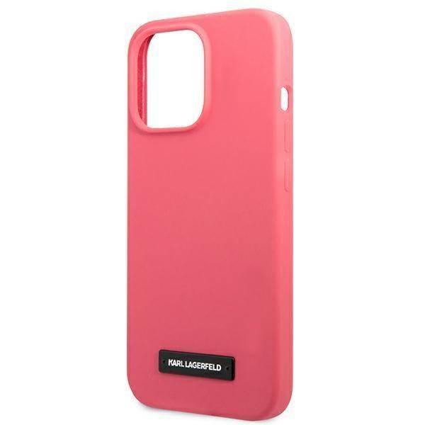 Karl Lagerfeld KLHCP13XSLMP1PI iPhone 13 Pro Max 6,7 &quot;Hardcase fuchsia / fuchsia Silicone Plaque