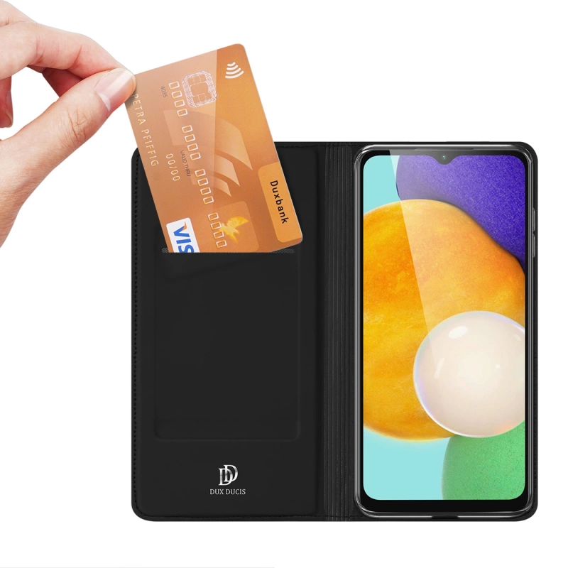 Dux Ducis Skin Pro Hülle für Samsung Galaxy A14 4G / 5G Cover mit Flip Card Wallet Stand Schwarz