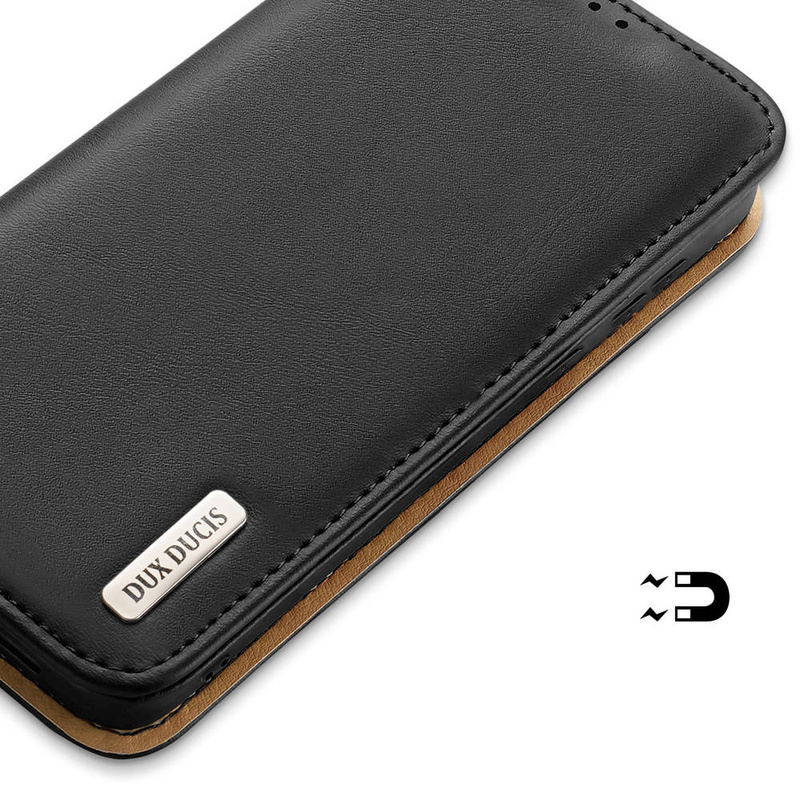 Dux Ducis Hivo Genuine Leather Bookcase type case for Samsung Galaxy S22+ (S22 Plus) black