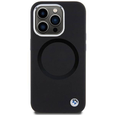 BMW Signature Liquid Silicone MagSafe Hülle für iPhone 15 Pro Max – Schwarz
