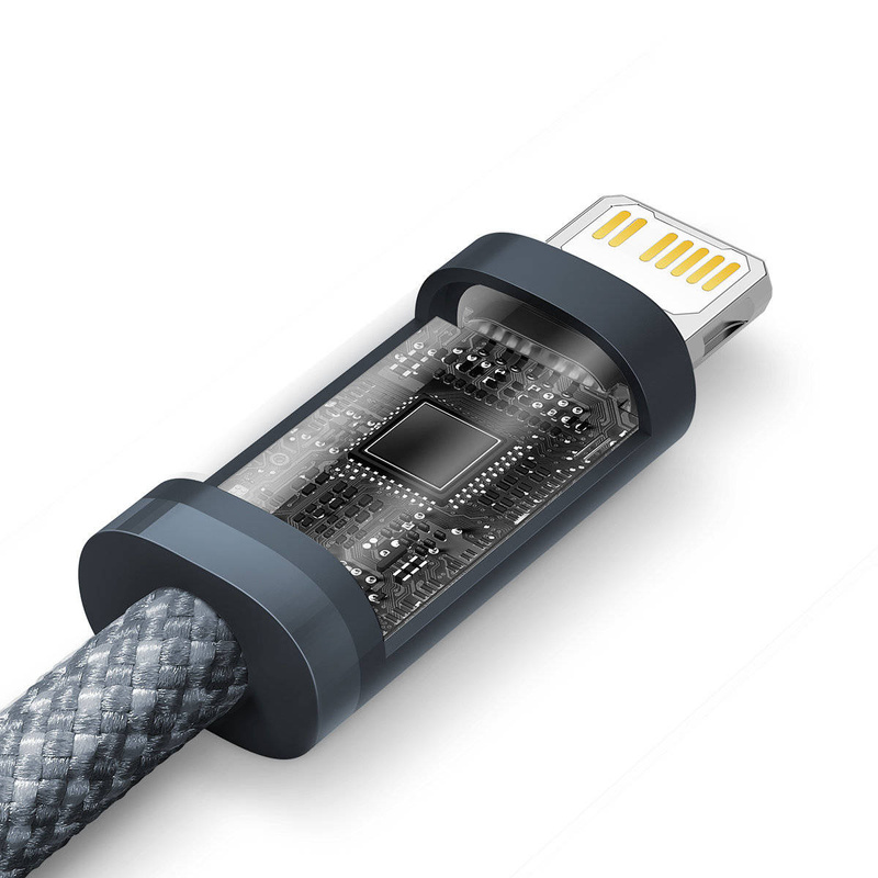Baseus kabel do iPhone USB Typ C - Lightning 2m, Power Delivery 20W szary (CALD000116)