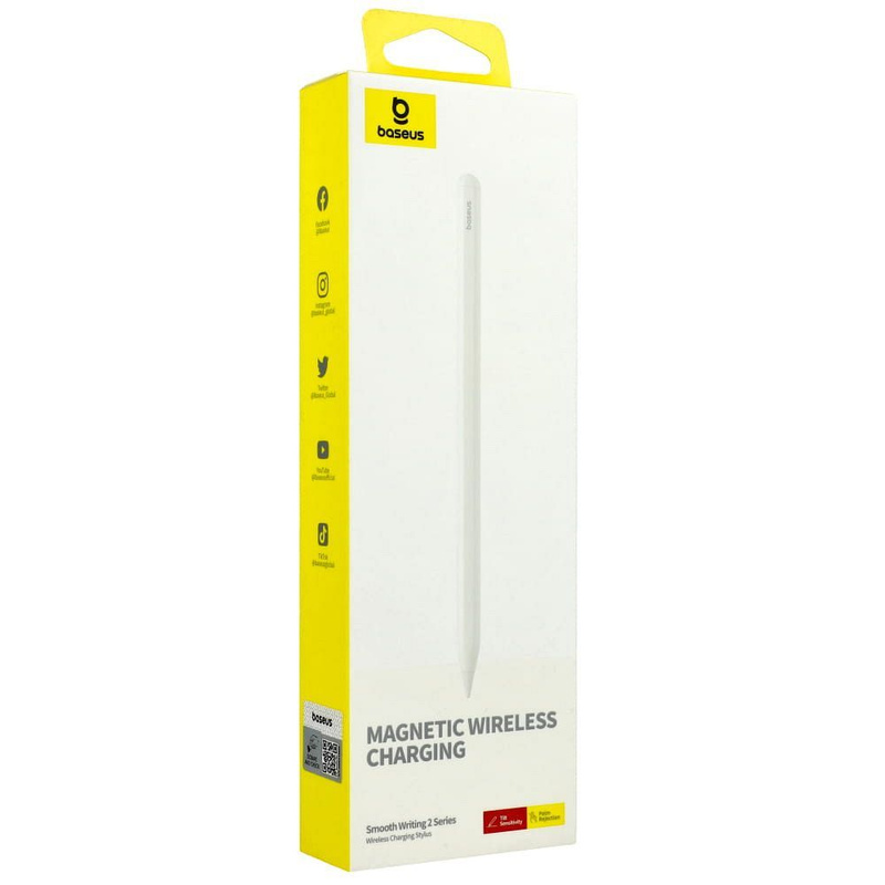 Baseus Smooth Writing 2 Overseas Edition Stylus mit aktiver Spitze für iPad mit austauschbarer Spitze – Weiß