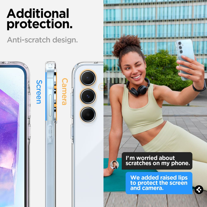 Etui SAMSUNG GALAXY A55 5G Spigen Liquid Crystal transparentne