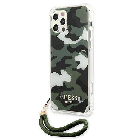 Guess GUHCP12MKSARKA iPhone 12/12 Pro 6,1" zielony/khaki hardcase Camo Collection