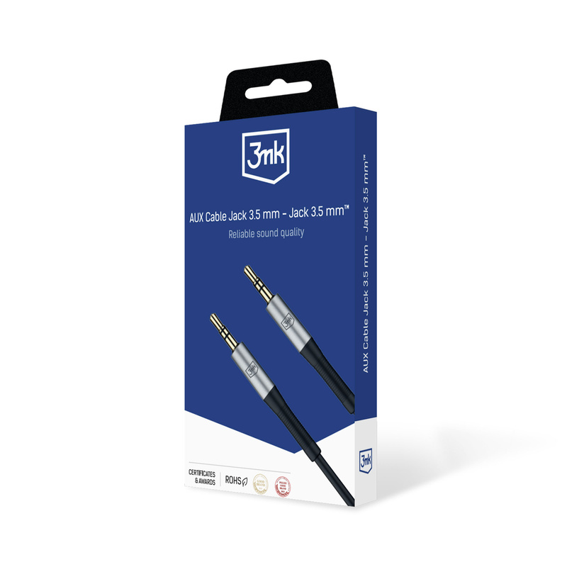 Kabel 3mk AUX minijack 3,5 mm - AUX minijack 3,5 mm