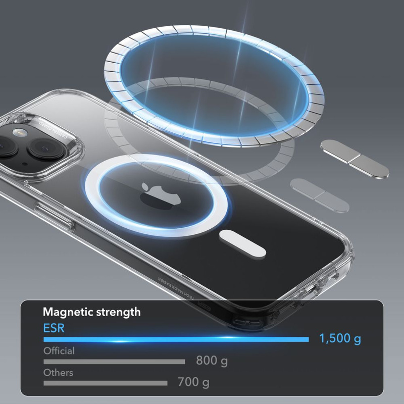 ESR CH HALOLOCK MAGSAFE IPHONE 15 KLAR