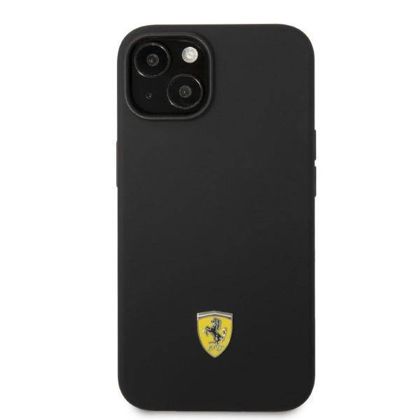 Ferrari Silicone Metal Logo MagSafe - Etui iPhone 14 Plus (czarny)