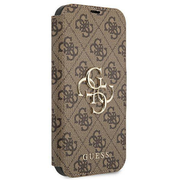 Guess etui do iPhone 13 Pro / 13 6,1" GUBKP13L4GMGBR brązowy book case 4G Big Metal Logo