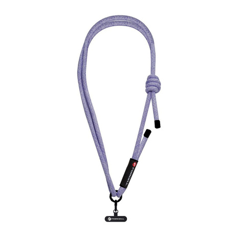 Smycz do telefonu crossbody z regulacją długości Forcell F-Design S10X165 (max 82,5cm w pętli) szaro fioletowa