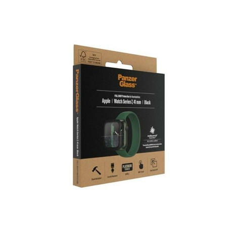 PanzerGlass Full Body szkło hartowane + etui do Apple Watch 7 / 8 (41mm) czarna ramka