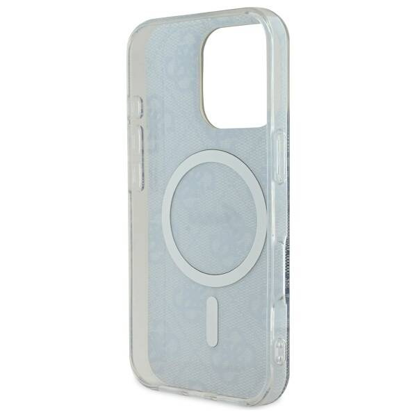 Original Handyhülle IPHONE 16 PRO MAX Guess Hardcase IML 4G MagSafe (GUHMP16XH4STB) blau