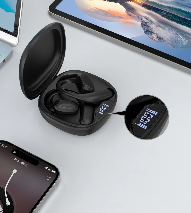 Choetech OWS kabellose TWS Bluetooth 5.3 Kopfhörer – Schwarz