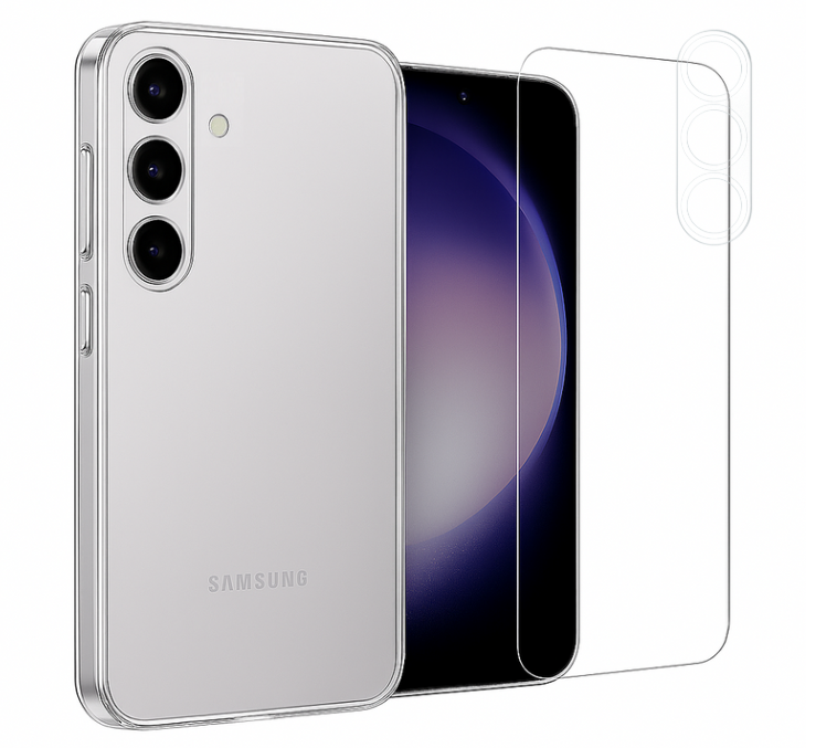 Etui do Samsung S25+ (Plus) + Szkło na ekran + Szkło na aparat